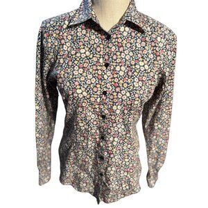 Brooks Brothers 1818 Floral Button Down Shirt Size 4 Fitted Non-Iron Supima Cott